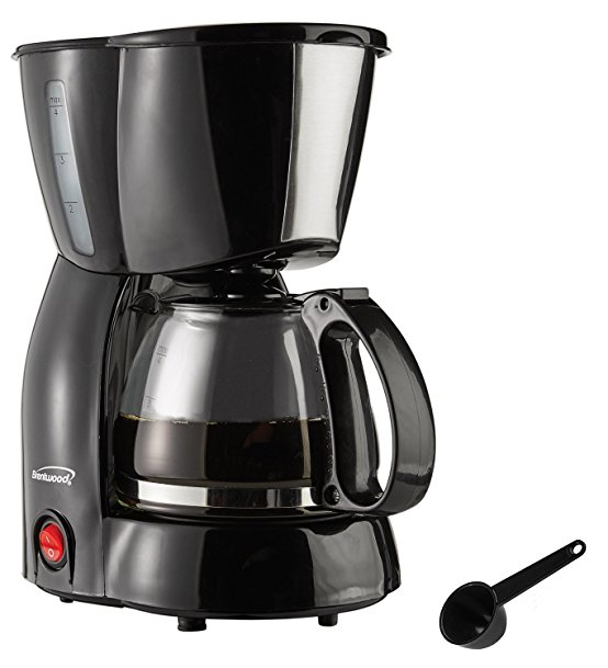 Brentwood Appliances TS-213BK 4 Cup Coffee Maker, Black