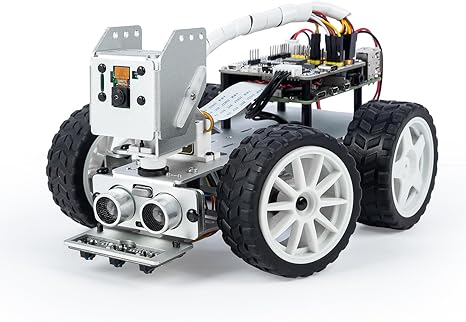 SunFounder PiCarX Smart Video Robot Car Kit for Raspberry Pi 4/3B /3B, Python/Blockly (Like Scratch), Battery Included, Ideal for Engineer & Students (Raspberry Pi NOT Included)