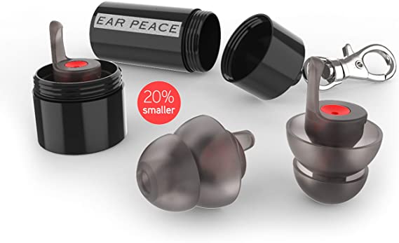 EarPeace"Petite" Motorcycle Ear Plugs for Smaller Ear Canals - Noise Reduction Hearing Protection for Motorsports (Small, Black Case)