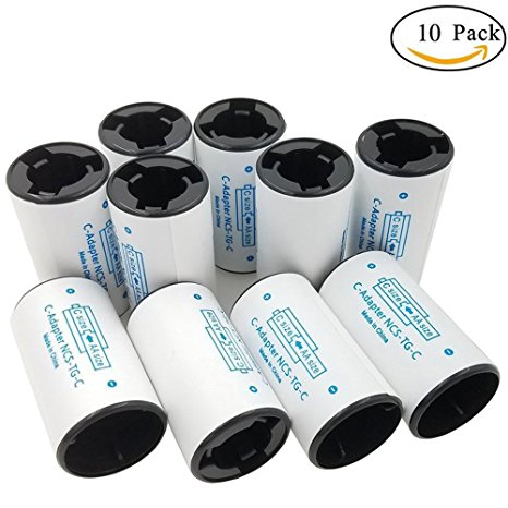 10 pack AA to C Size Battery Box, Battery Case,Sackorange Battery Adapter Spacers Case for rechargeable battery (Batteries are not included) (AA to C)