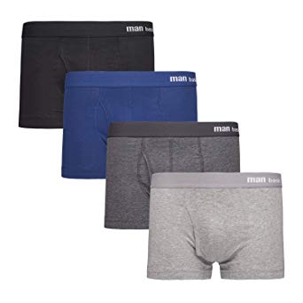 Acexy Men’s Boxer Trunks Pack of 4 Shorts Gents Ultra Soft