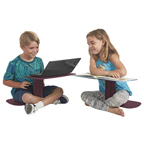 ECR4Kids The Surf Portable Lap Desk/Laptop Stand/Writing Table, Burgundy