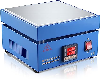 Soiiw 110V 850W Soldering Hot Plate LED Microcomputer Electric Preheat Soldering Station Welder Hot Plate Rework Heater Lab 200X200mm Plate