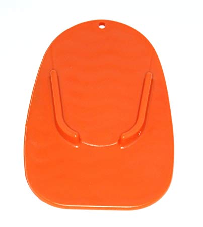 PLASTIC MOTORCYCLE KICKSTAND PLATE BIKER'S KICK STAND PAD ORANGE