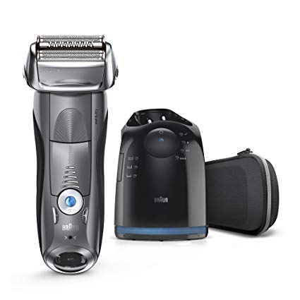 Braun Series 7 Men's Electric Foil Shaver with Wet & Dry Integrated Precision Trimmer & Rechargeable and Cordless Razor with Clean&Charge Station, 7850cc