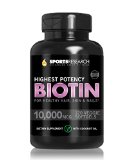 Biotin 10000mcg Enhanced with Coconut Oil for better absorption 120 Mini Vegetarian Softgels Made In USA