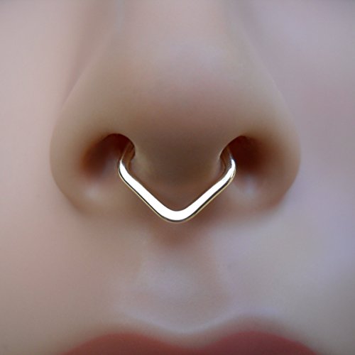 Septum Ring - Septum Jewelry - Septum Piercing - Pentagon - Gold filled - Sterling silver - 20G to 14G