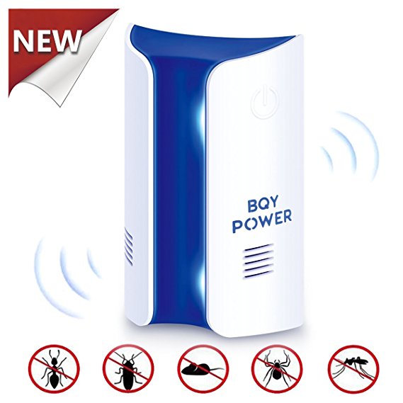 Ultrasonic Pest Repeller | Best Pest Control Mosquitos Repellent - BQYPOWER Non-Toxic Pest Control - Plug in Home Indoor and Outdoor Repeller -Get Rid of Insects, Rats, Ants, Roaches