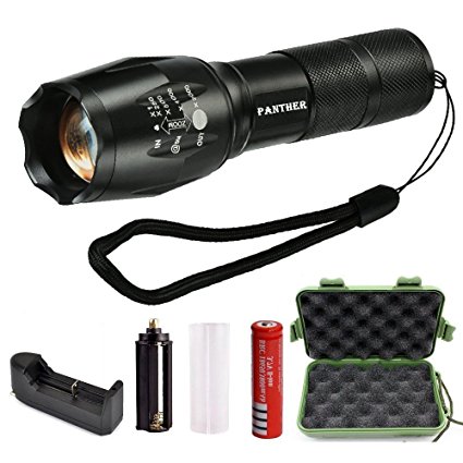 LED Flashlight Torch Adjustable Focus Zoomable Mini Generic , Super Bright - Sturdy and Durable Aluminium Structures - Water Resistant Lighting Lamp Torch For Hiking, Camping