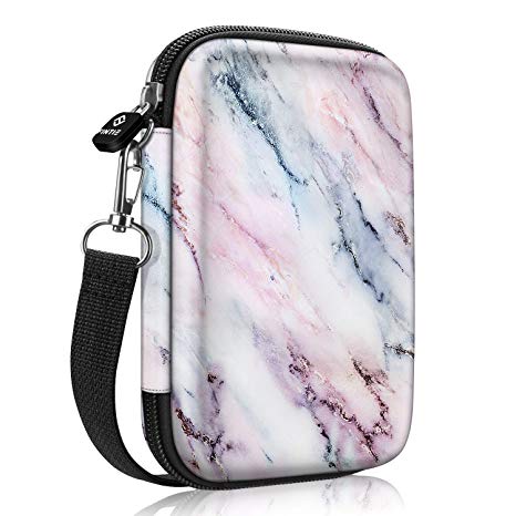 Fintie Protective Case for Fujifilm Instax Mini Link Printer, HP Sprocket Plus/Select Photo Printer, Canon Ivy CLIQ, Ivy CLIQ  Instant Camera Printer-Hard EVA Shockproof Carrying Bag (Marble Pink)