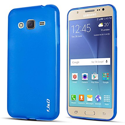 Galaxy J3 Case, J&D [Drop Protection] Samsung Galaxy J3 Case [Slim Cushion] Shock Resistant Protective Premium Jelly Case Slim Case for Samsung Galaxy J3 (Blue) (2016 Released Newest version)