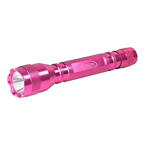 Police Security Maiden Ultra Bright Womens Flashlight (Pink) - Cree LED - 100 Lumens - 120 Meter Beam Distance - Lightweight, Small, and Compact - Water Resistant