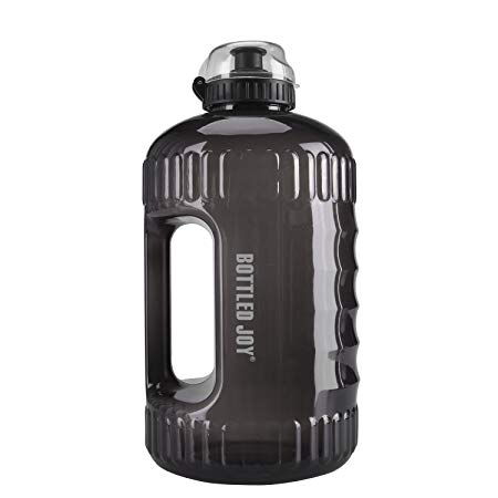 BOTTLED JOY Water Bottle, 2.2L Large Water Jug with Handle BPA Free Plastic Sports Water Bottle Wide Mouth and Leakproof Gallon Water Bottle for Outdoor Gym Travel Office Home