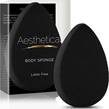 Aesthetica Body Sponge - Large Beauty Sponge Blender for Body Cosmetics, Bronzers and Tanning Formulas - Latex Free