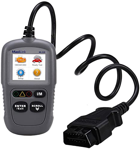 Autel MaxiLink ML329 OBD2 Scanner (Advanced Version of AL319 Code Reader) Reads and Displays I/M Monitor (Emissions) Status with AutoVIN Function