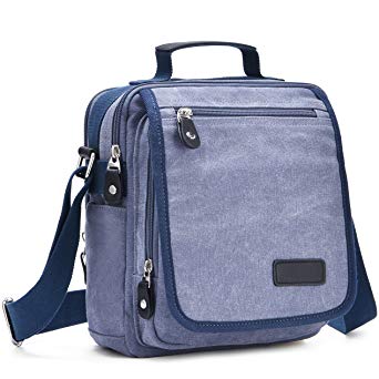 GRM Messenger Bag for Men, Canvas Crossbody Bags Vintage Mens Shoulder Bag for Travel Work School