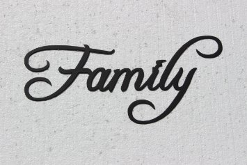 Family Word Sign Large 30" By 12" Home Decor Metal Wall Art
