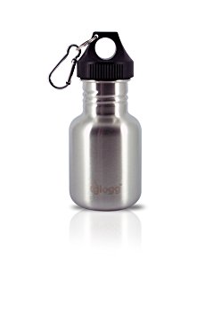 Glogg Wide-Neck 350ml Stainless Steel Water Bottle - Carabiner Top