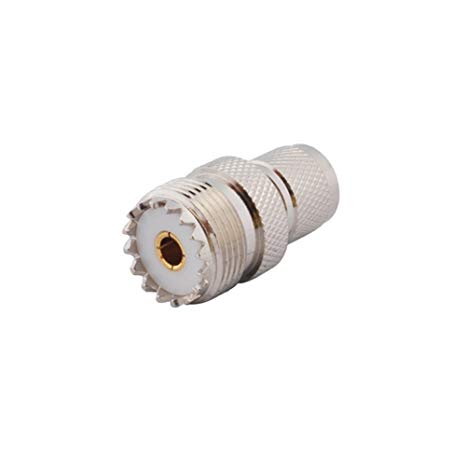 DHT Electronics RF coaxial adapter MINI-UHF male to UHF SO239 PL259 connector