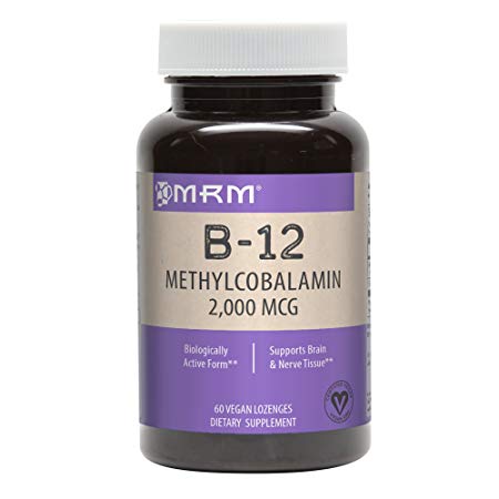 MRM Vitamin B-12 Methylcobalamin Sublingual Tablets, 2000 mcg., 60 Lozenges