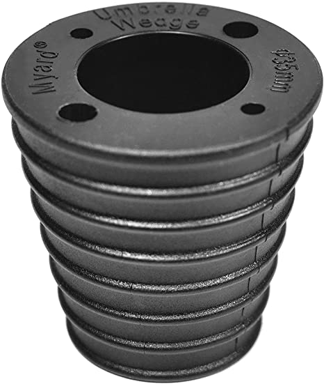 Myard MP UW35H4 Umbrella Cone Wedge Spacer for Patio Table Hole Opening or Base 1.8 to 2.4 Inch, Umbrella Pole Diameter 1 3/8" (35mm, Black)