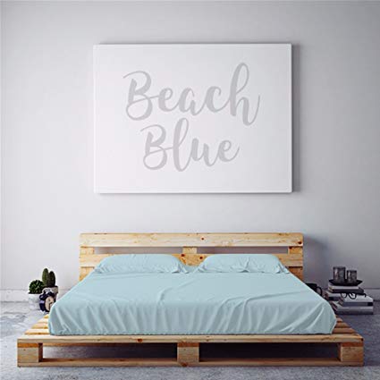 PeachSkinSheets Night Sweats: The Original Moisture Wicking, 1500tc Soft Twin Sheet Set Beach Blue