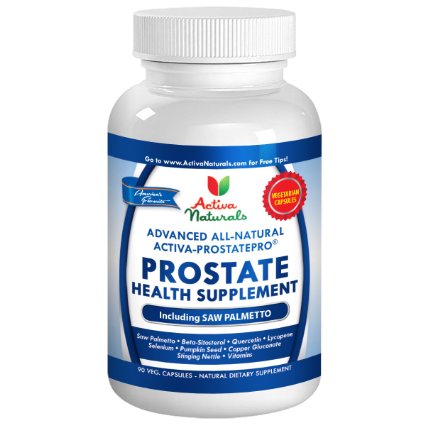 Activa Naturals Prostate Health Supplement with Saw Palmetto Beta-sitosterol Pygeum and Stinging Nettle Herbs - 90 Veg Caps