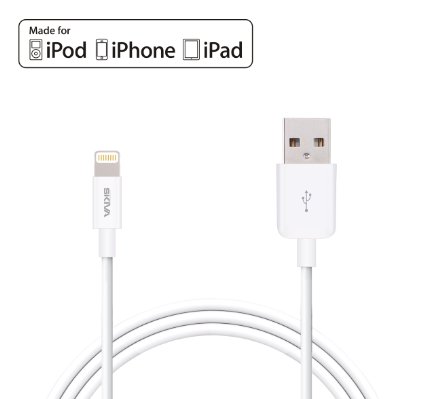 Apple MFi Certified Lightning Cable - Skiva USBLink 32 ft  1m Fastest Sync and Charge 8-pin Cable for iPhone 6 6s Plus 5s 5c 5 SE iPad Pro Air mini iPod touch 6 iPod nano 8th gen ModelCB101