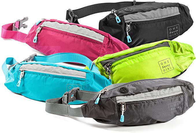 Fanny Packs for Women - Slim Yet Spacious Waist Pack w/ Multiple Compartments and Headphone Cord Access - Lightweight Fannie Hip Bag Great for Hiking, Walking, Biking, Running, Travel, & More