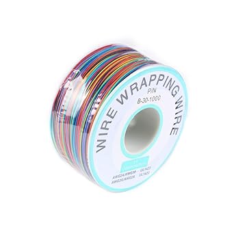 JESSINIE 8-Color Electronic Wire DM-30-1000 Wire Wrapping Wire 30 AWG Single Core Wire Circuit Board OK Wire 30 Gauge 250M Tinned Copper Solid Cable P/N PCB