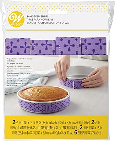 Wilton Bake-Even Baking Strips, Baking Tin Wraps, 6 Pieces