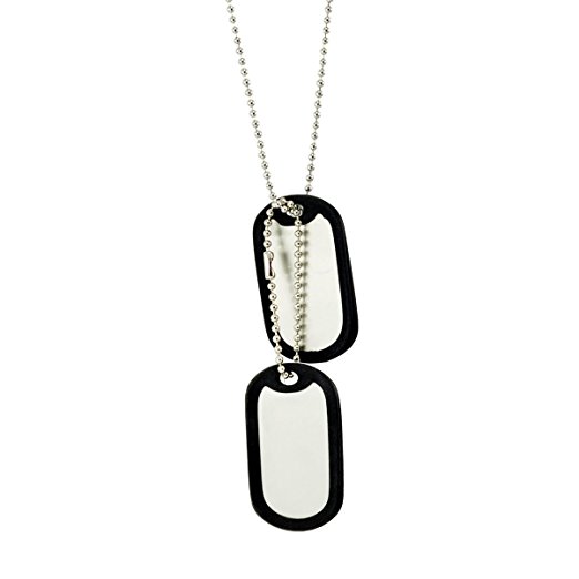 Paialco Stainless Steel Dog Tag Set Complete with Chains & Silencers