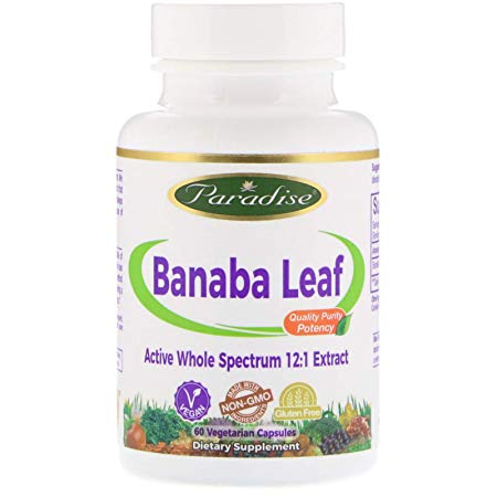 Paradise Herbs Banaba Leaf Vegetarian Capsules, 60 Count