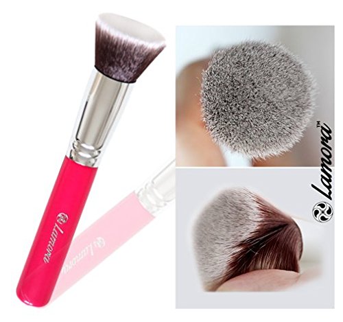 Foundation Brush Flat Top Kabuki for Face Makeup - Perfect For Blending Liquid Cream or Flawless Powder Cosmetics - Buffing Stippling Concealer - Premium Quality Synthetic Dense Bristles
