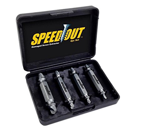 Speed Out As Seen on Tv Damaged Screw Remover Extractor Tool 4 Pc Speedout