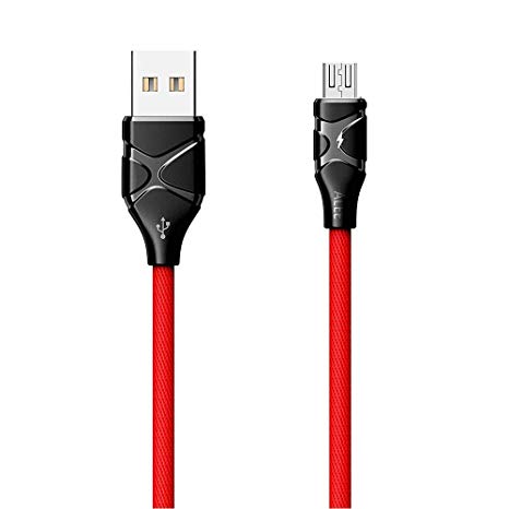 Micro USB Charging Cable- Aimus 6 ft Braided Fast Charging Cable for Android Phone, Samsung Galaxy S7 S6 Edge S5 Tab 2 3, Moto G5 Plus, Kindle Fire 10, Nexus, LG-Red