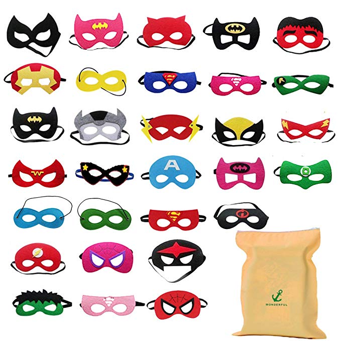 DIY House 30pack Superhero Masks for Children Kids Party Supplies,Superhero Party Mask for Children Superhero Party Eye Masks for Children Party Bags Fillers