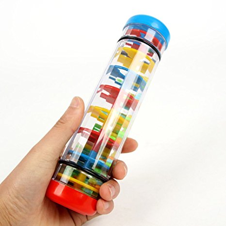 Here Fashion Rainfall Rattle 8'' Mini Rainmaker Tube Shaker Music Sensory Auditory Instrument Toy (Pack of One)