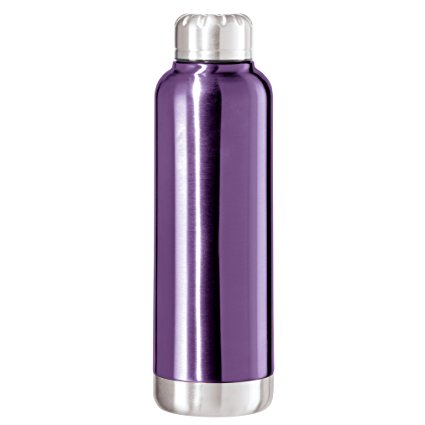 Oggi 8070.8 Fiesta Lustre Double Wall Sealed Stainless Steel Sport Bottle with with Screw Top ( 0.75 lite, 25oz)-Purple