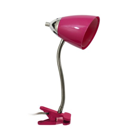 Limelights LD2001-PNK Flossy Flexible Gooseneck Clip Light, Pink