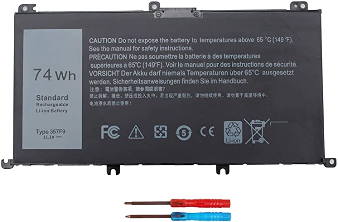 74WH 357F9 Laptop Battery for Dell Inspiron 15 7000 Gaming 15 7559 i7559 7557 i7557 5577 7567 5576 7566 i7559-5012GRY i5577-7342blk-pus INS15PD Series P65F P65F001 P57F 71jf4 071jf4 0GFJ6 0357F9