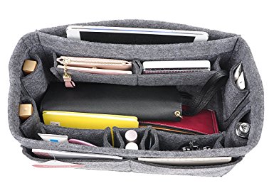 12 Pocket Felt Purse Organizer Bag Handbag Organizer Insert For Women Bag in Bag Speedy 30 and Speedy 35