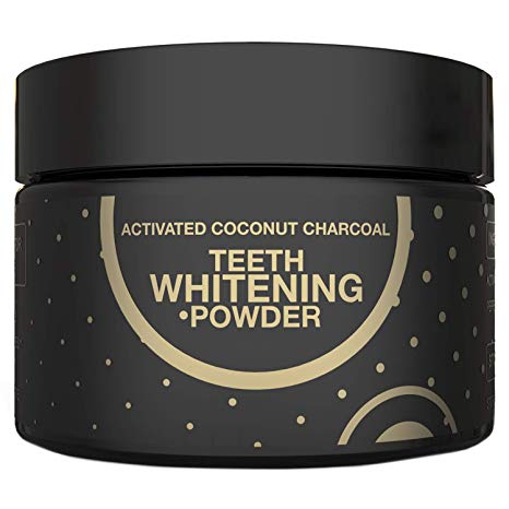 Charcoal Teeth Whitening Natural Activated Coconut Charcoal Powder, Teeth Whitener Remove Coffee Cigarette Wine Stains, Non Abrasive Safe for Enamel Whitening Teeth 2.11 oz