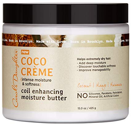 Curly Hair Products by Carol's Daughter, Coco Creme Coil Enhancing Moisture Butter For Very Dry Hair, with Coconut Oil and Mango Butter, Paraben Free and Silicone Free Butter for Curly Hair, 15 oz