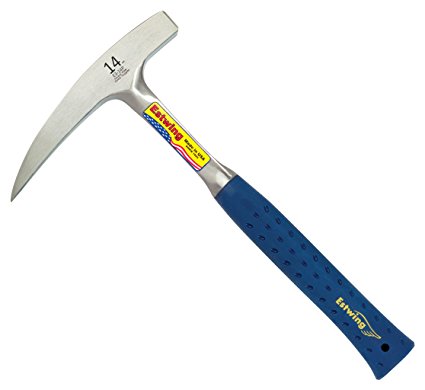 Estwing Rock Pick - 14 oz Geological Hammer with Pointed Tip & Shock Reduction Grip - E3-14P