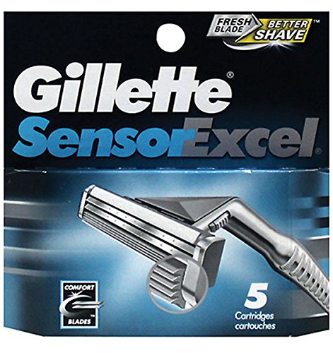 Gillette SensorExcel Cartridges, 5 cartridges, Mens Razors / Blades