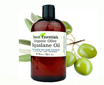 100% Pure Organic Squalane Oil - 16oz With Pump - Imported From Italy - Olive Derived - Vegan - Anti Aging - Skin Regenerating - Non Greasy - Doesnt Feel Like The Traditional Oil