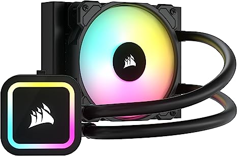 Corsair H60x RGB Elite Liquid CPU Cooler - 16 Dynamic RGB LEDs - SP120 RGB Elite Series PWM Fan with AirGuide Technology - Intel® LGA 1700, 1200, 115X, 2066, AMD® AM5/AM4 Sockets - Black