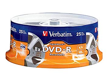 Verbatim DVD-R 4.7GB 8X - DigitalMovie Surface - 25pk Spindle - 94866