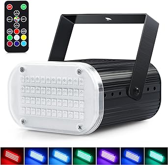 LED Strobe Light Halloween, Luditek Multi-Color Sound Activated Disco Party Lights w/Remote Control, Flashing Strobe Lamp for Outdoor Indoor Home Room Decorations Karaoke